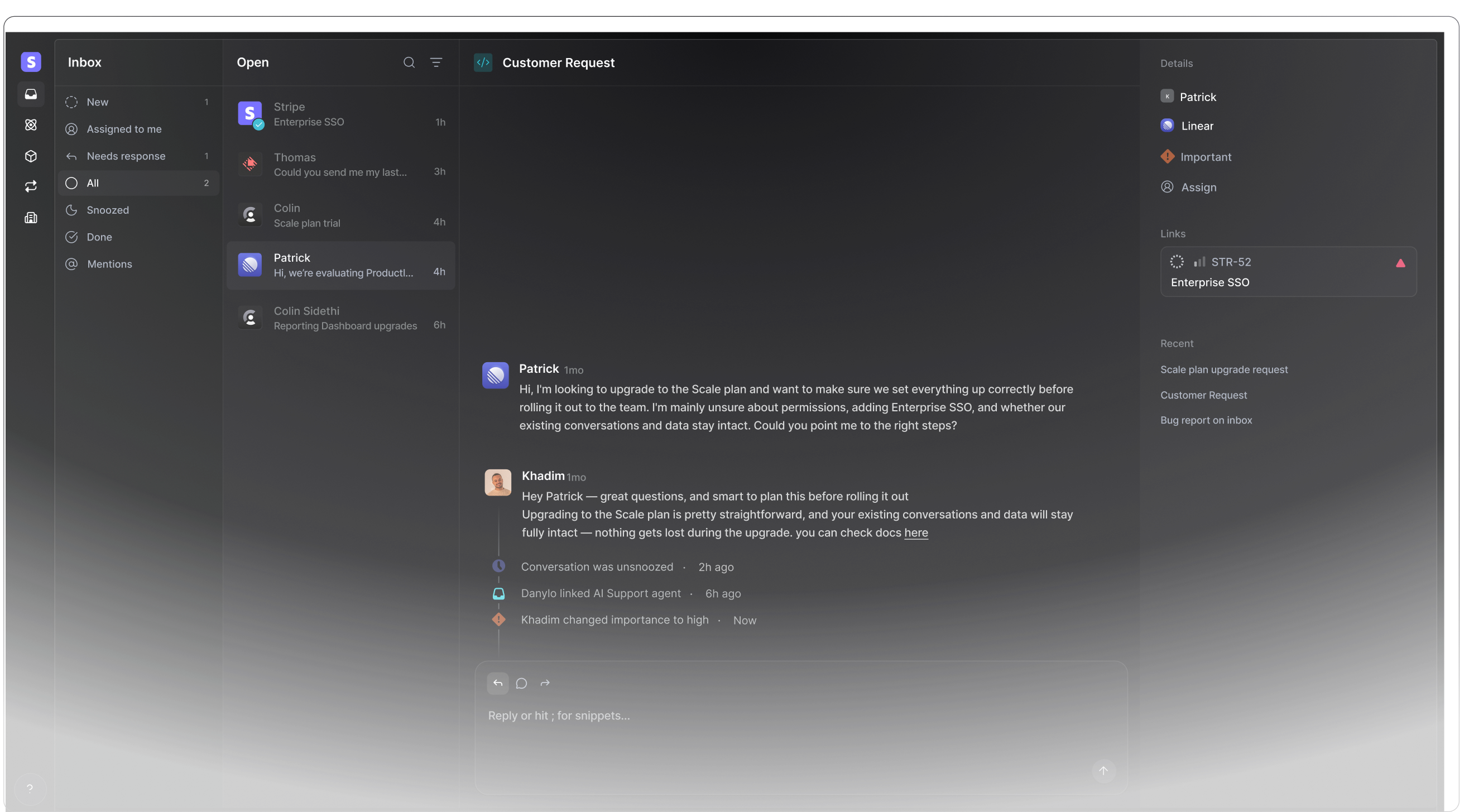 Productlane inbox